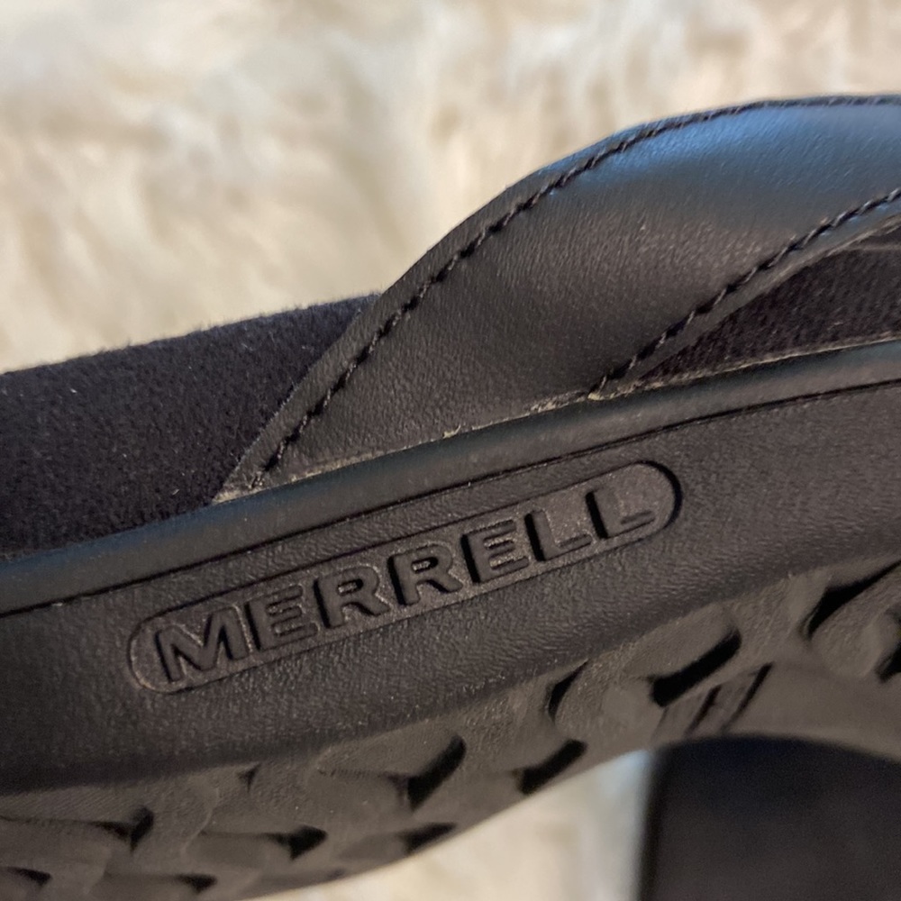 Merrell AirCushion Memory Foam sandals size 11 BNWOT black and gray color - Picture 6 of 16